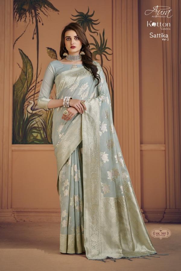 Aura Sattika Vol 2 Soft Cotton Silk Saree Collection